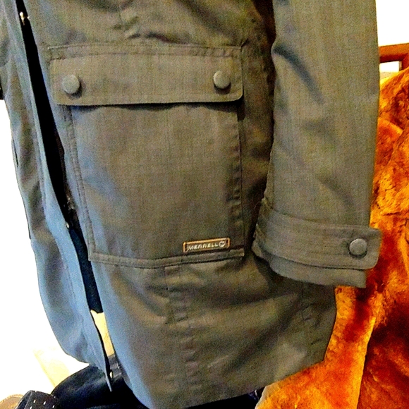 Merrell Stylish Long Windbreaker Trench Coat - Picture 2 of 7